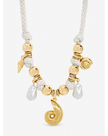 Mood Gold Plated Statement Rope Shell Necklace