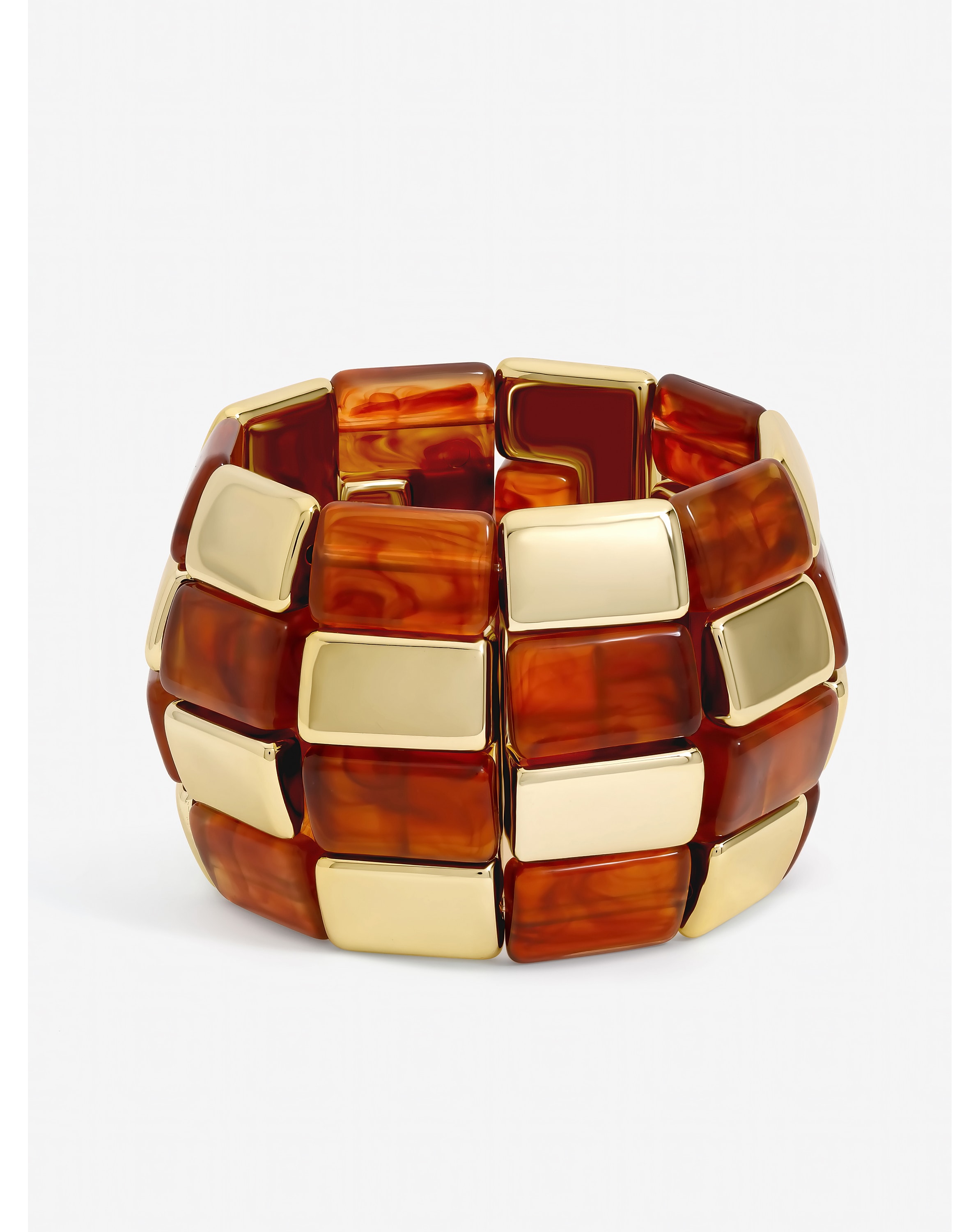 Gold Plated Resin Stretch Bracelet