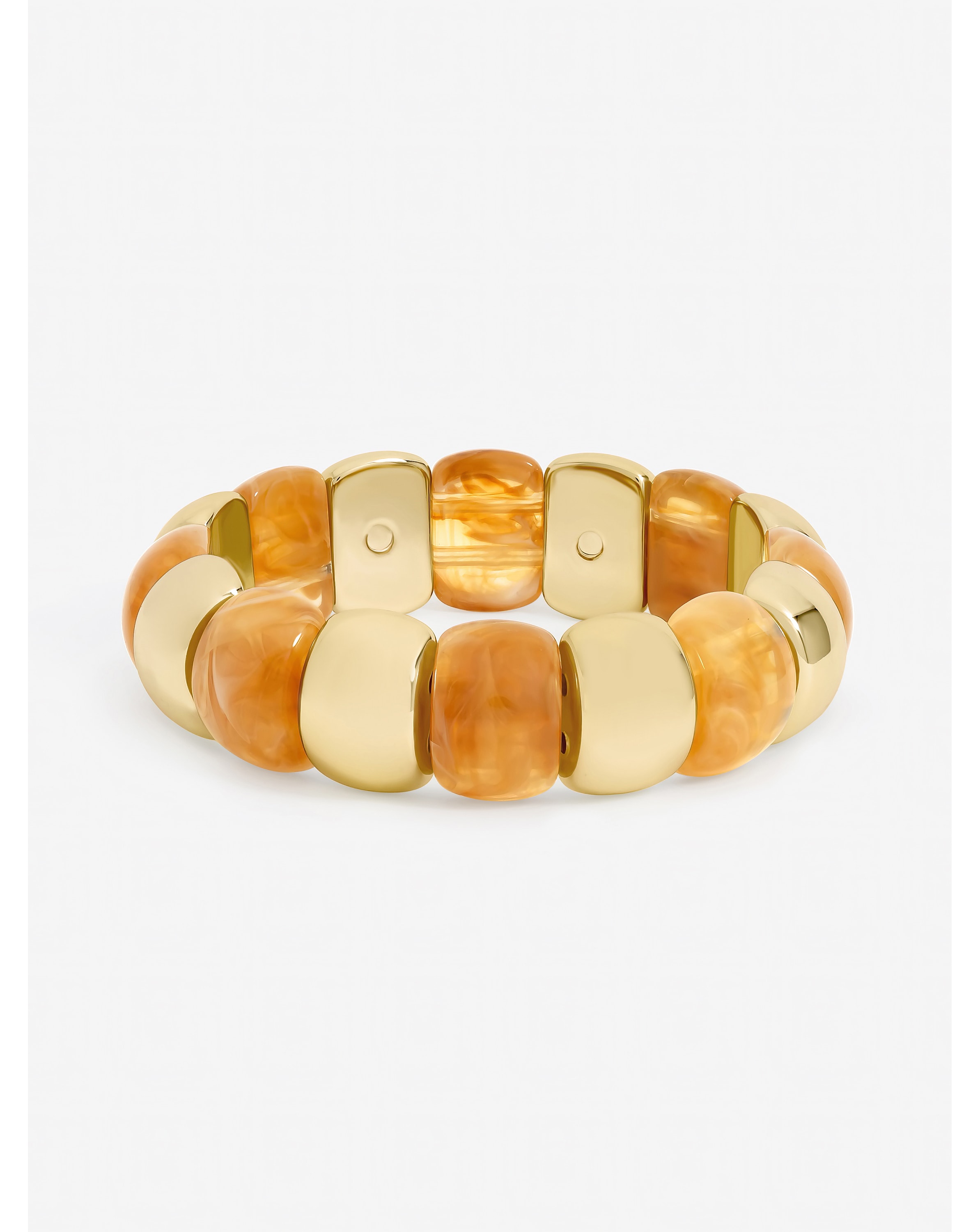 Gold Plated and Resin Stretch Bracelet