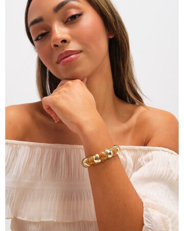 Mood Gold Plated and Resin Stretch Bracelet