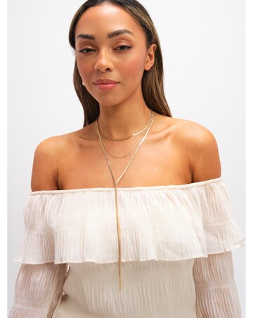 Mood Gold Snake Chain Long Y-Drop Necklace