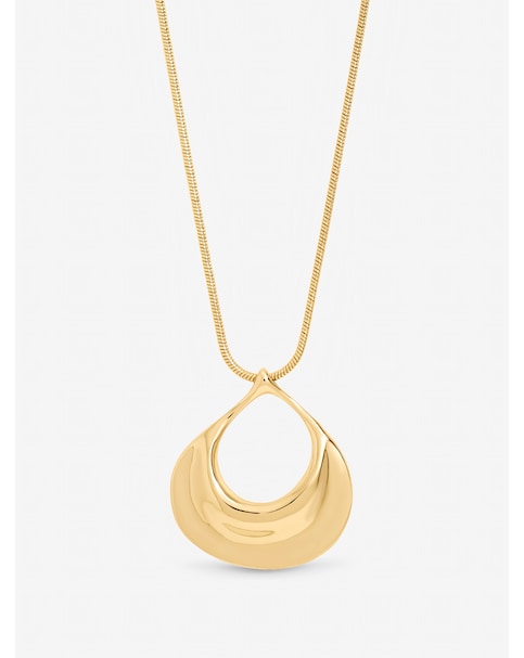 Mood Gold Plated Polished Long Open Drop Pendant