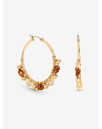 Mood Gold Polished and Resin Hoop Earrings