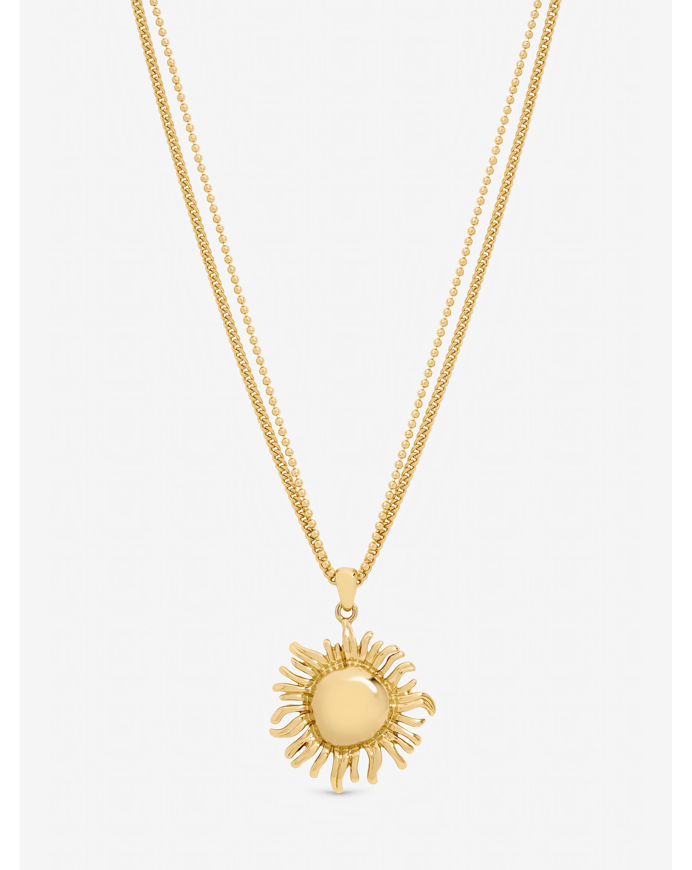 Mood Gold Plated Sun Pendant