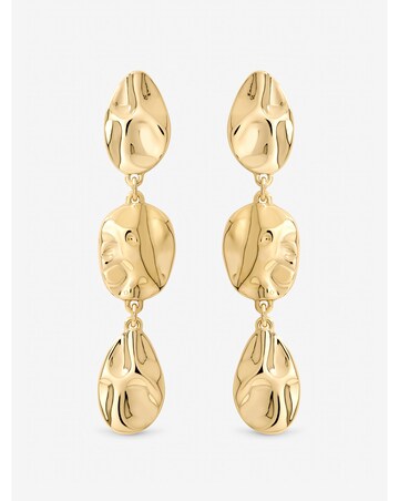 Mood Gold Polished Molten Drop Earrings