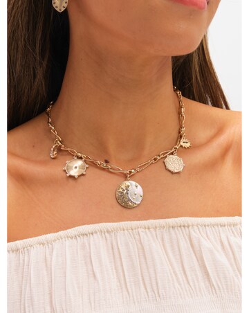 Mood Two Tone Celestial Charm Necklace