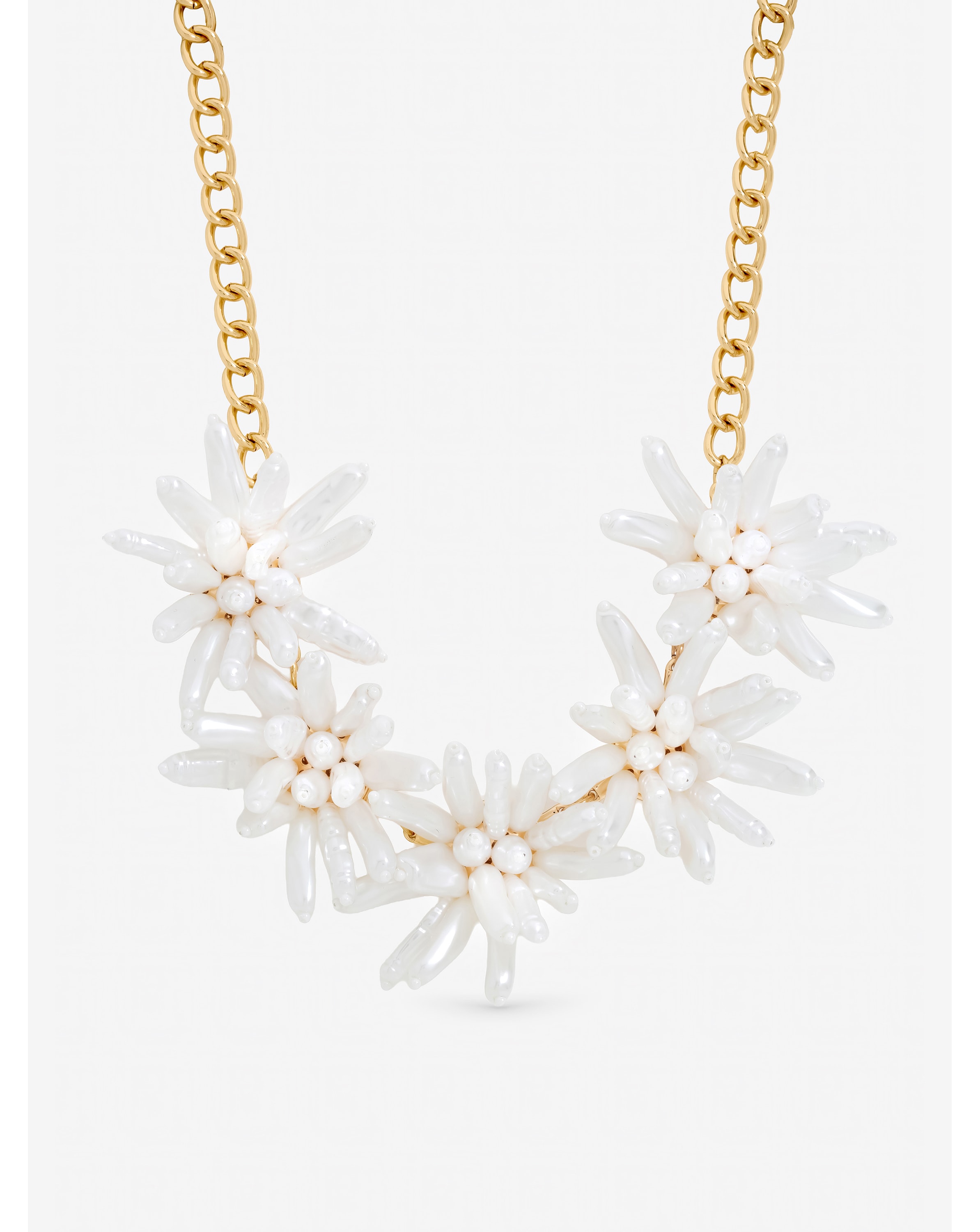 Mood Statement Pearl Floral Neckalce