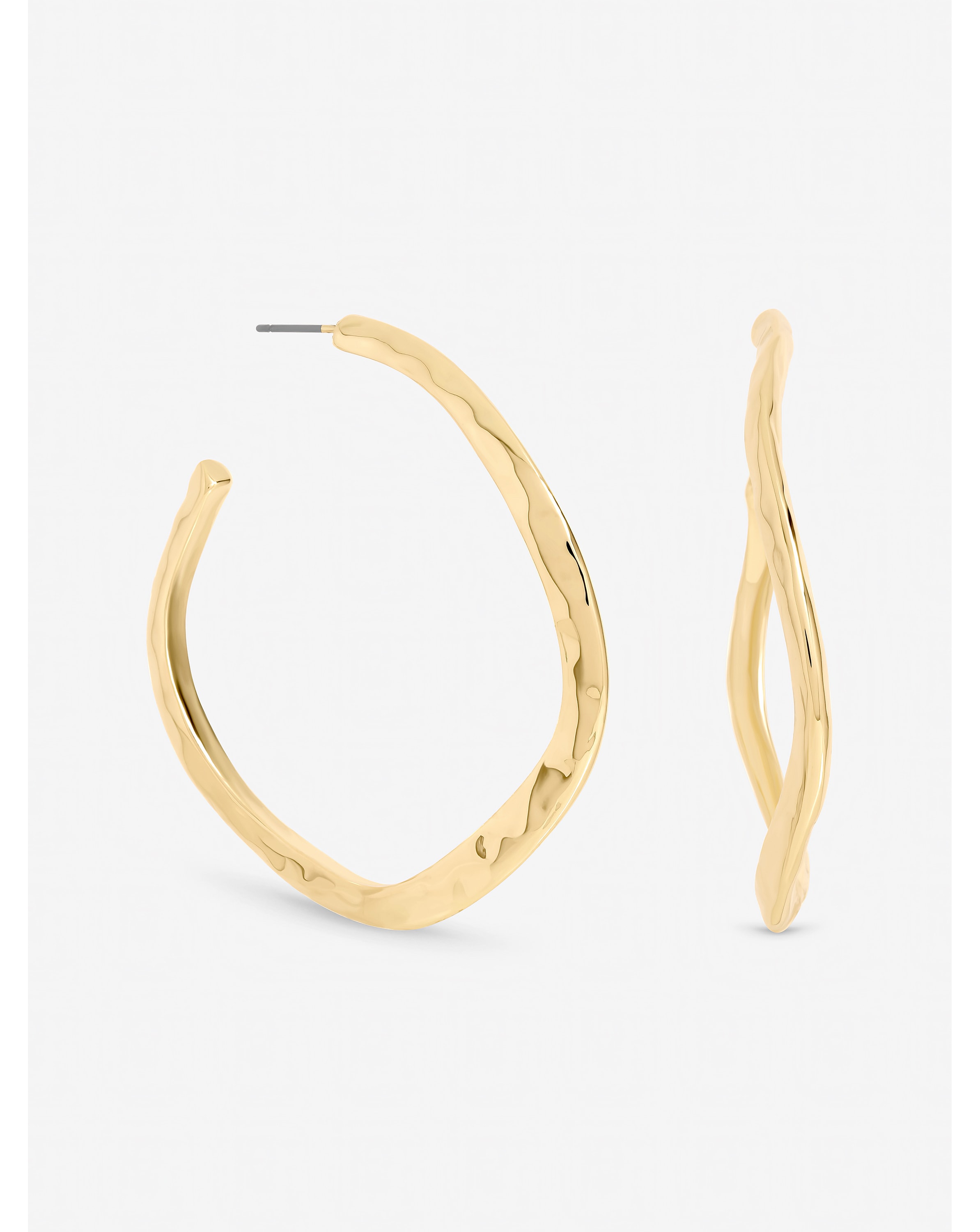 Mood Gold Plated Large Molten Hoops