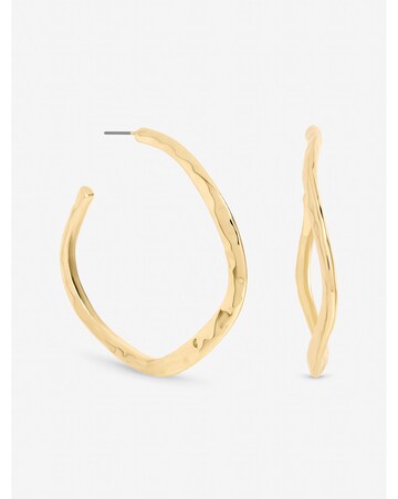 Mood Gold Plated Large Molten Hoops