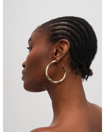 Mood Gold Plated Large Molten Hoops