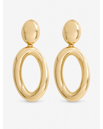 Mood Gold Plated Polished Open Drop Earrings