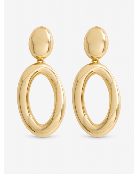 Mood Gold Plated Polished Open Drop Earrings