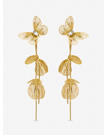 Mood Gold Plated Buttefly Drop Earrings