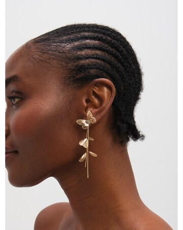 Mood Gold Plated Buttefly Drop Earrings