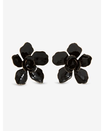Mood Jet Statement Flower Earrings