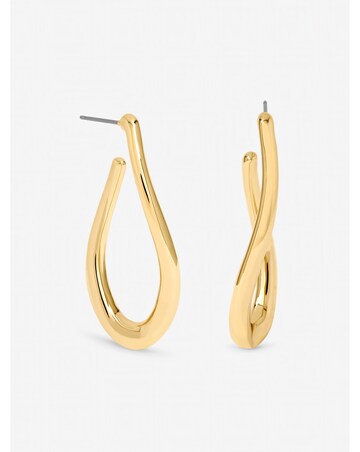 Mood Gold Plated Twist Hoop Earrings