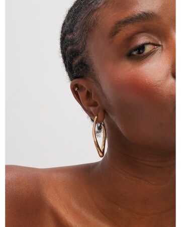 Mood Gold Plated Twist Hoop Earrings