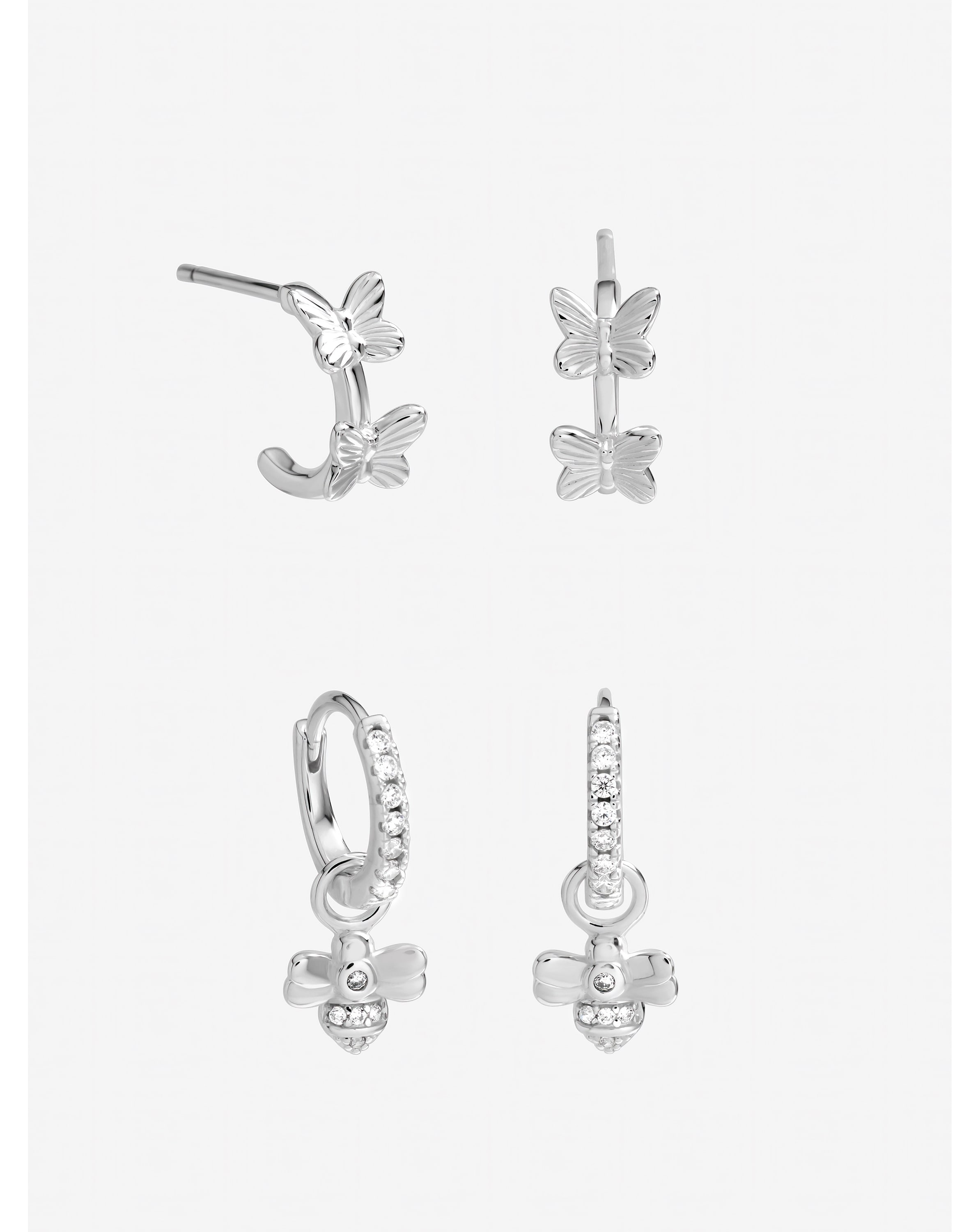 Butterfly & Bumble Bee Hoops - Pack of 2