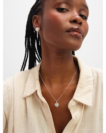 Inicio Sterling Silver Plated Diamond Cut Clover Set - Gift Box