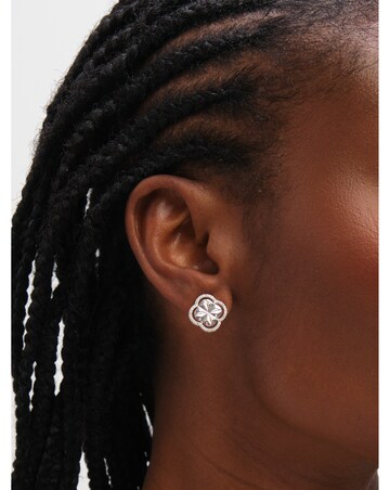 Inicio Sterling Silver Plated Diamond Cut Clover Set - Gift Box