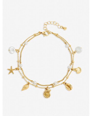Mood Gold Plated Shell Anklet