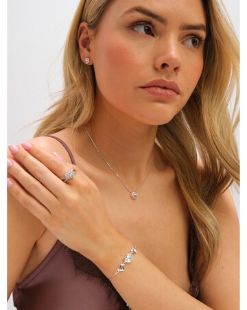 Jon Richard Silver Crystal Heart Trio Set - Gift Box