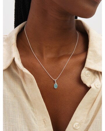 Inicio Sterling Silver Plated Turquoise Peardrop Set - Gift Box