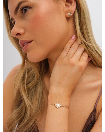 Jon Richard Gold Plated Diamond Cut Heart Set - Gift Box