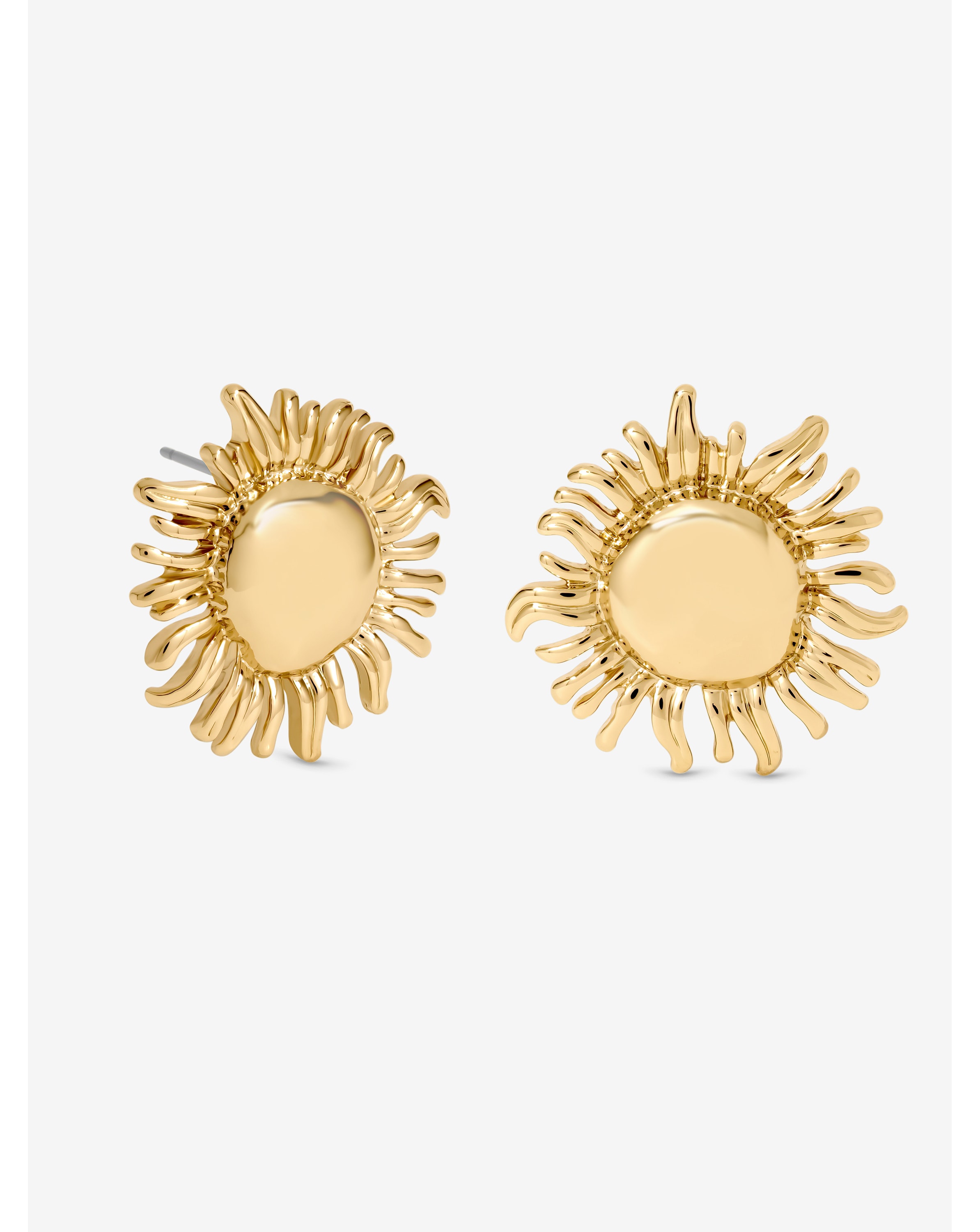 Mood Gold Plated Sun Stud Earrings