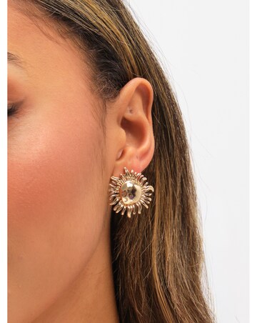 Mood Gold Plated Sun Stud Earrings