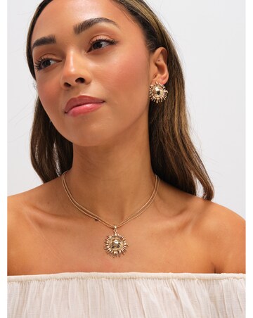 Mood Gold Plated Sun Stud Earrings