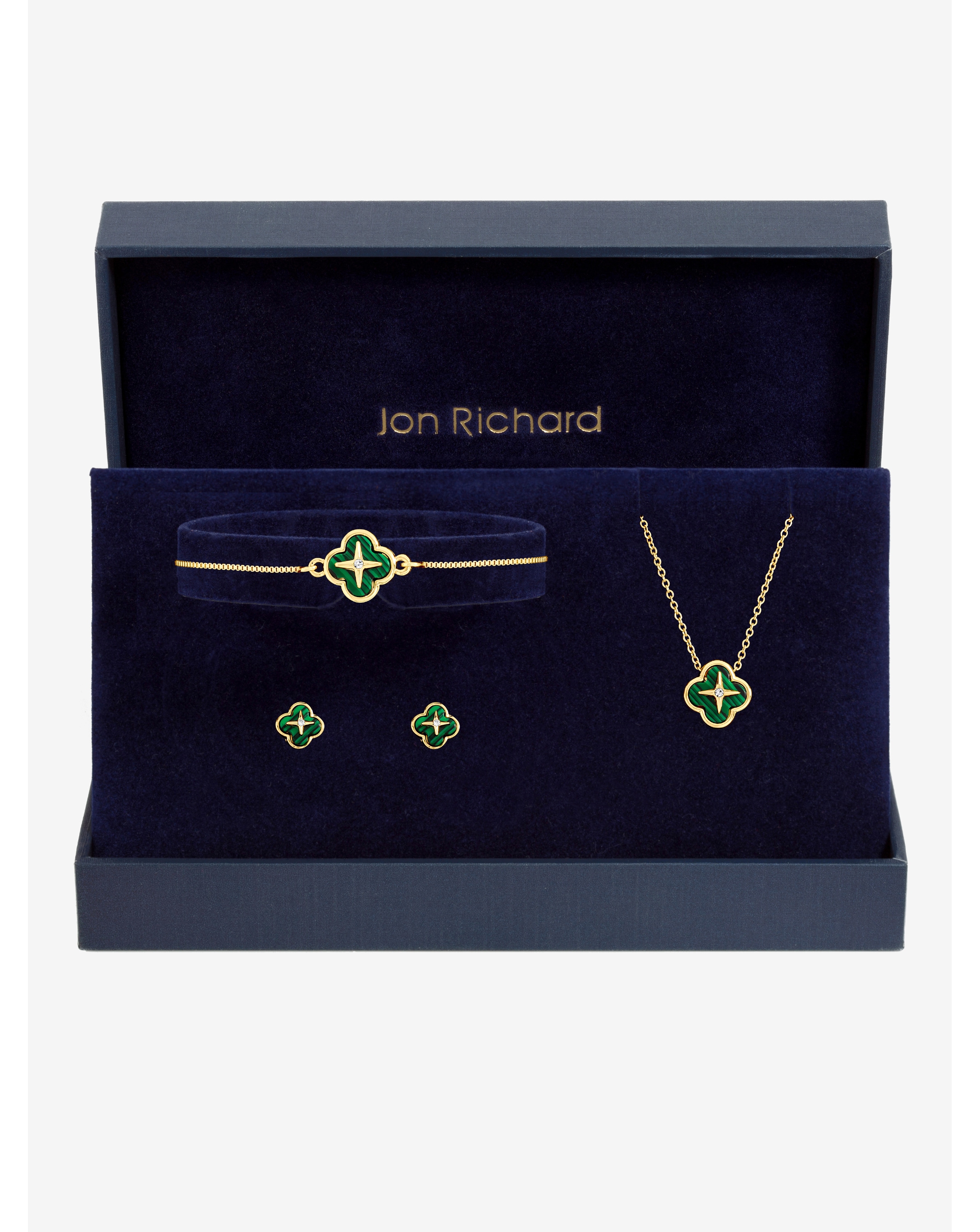 Malachite Clover Trio Set - Gift Box