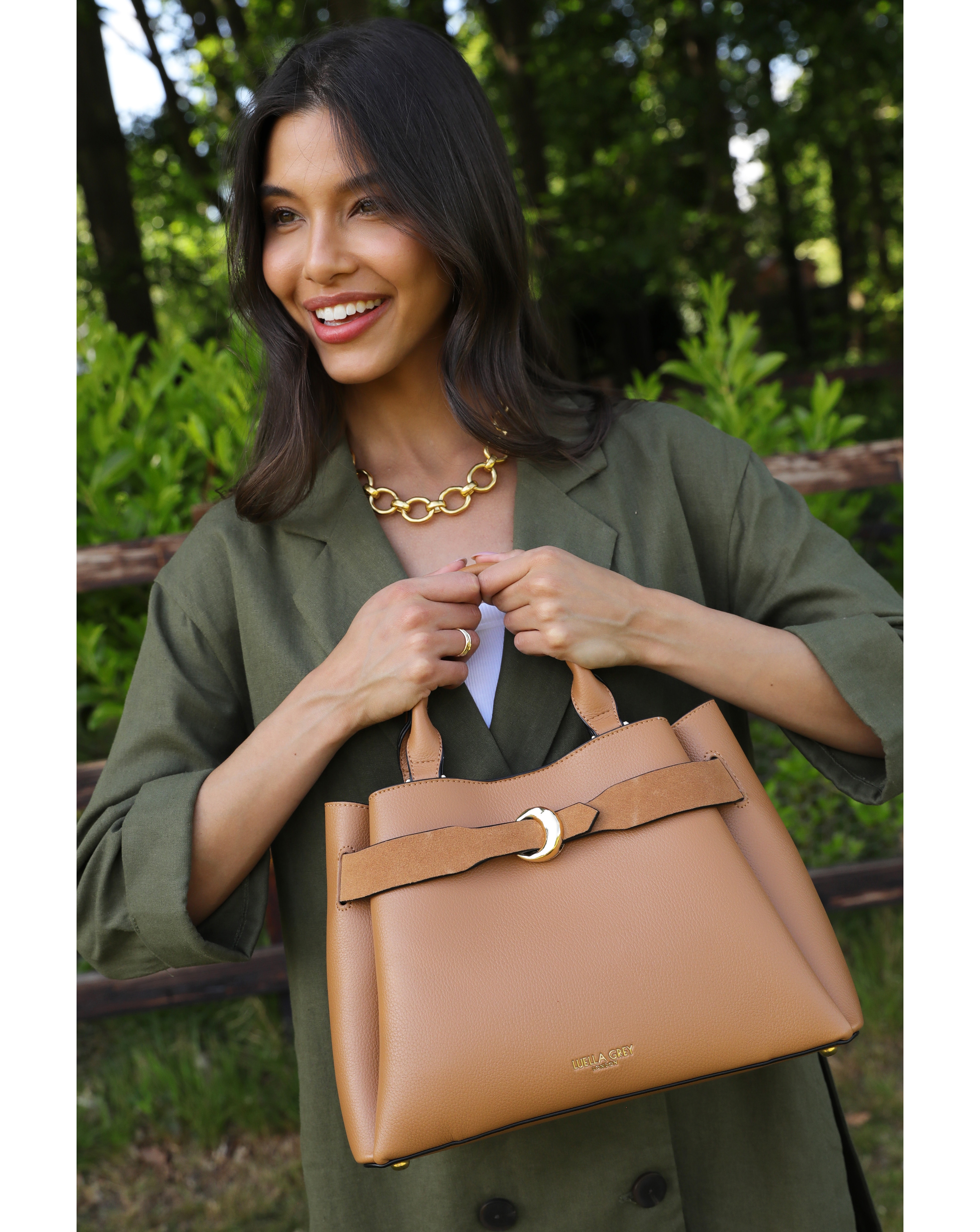 New In - Luella Grey Roxy Camel Tote