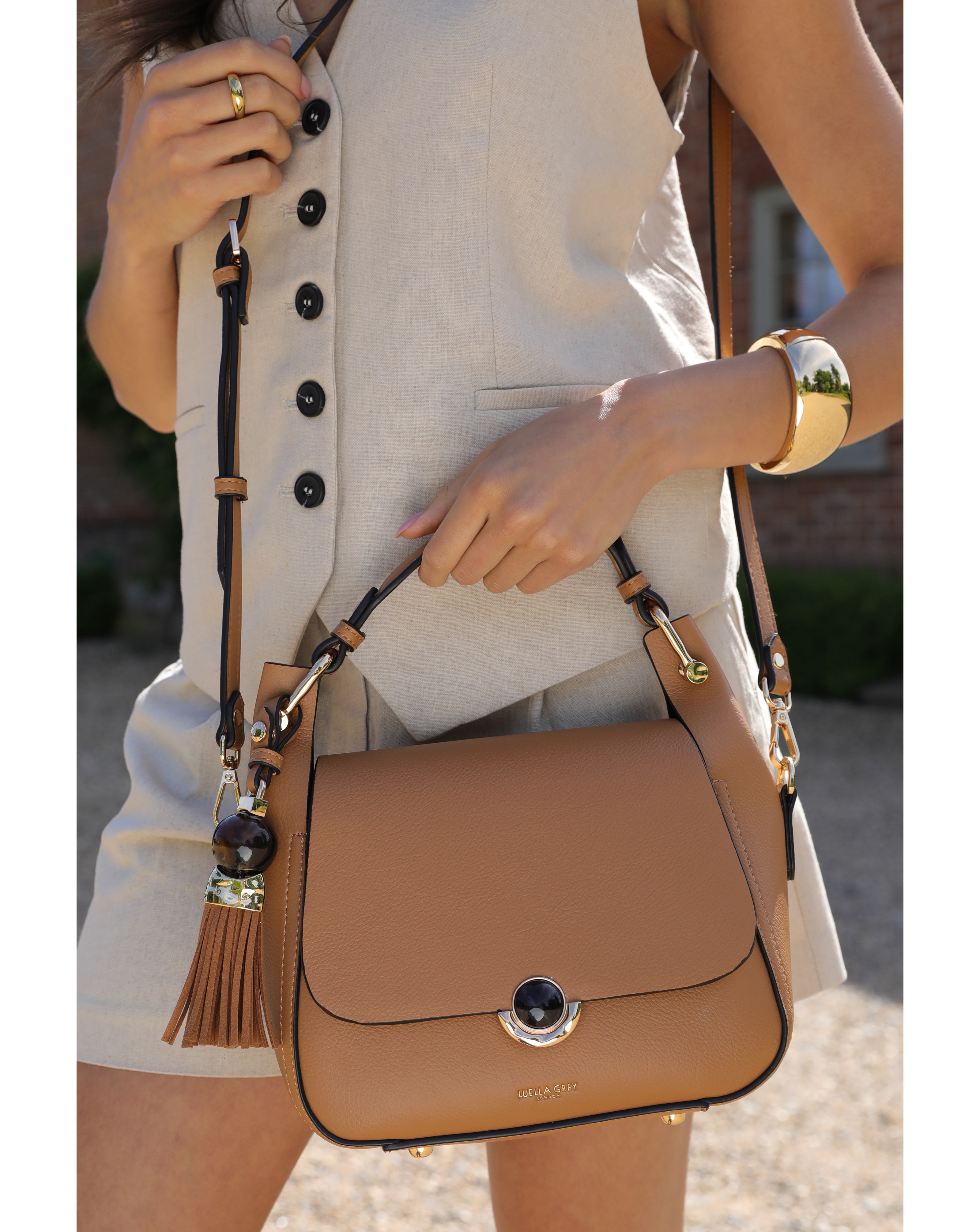 New In - Luella Grey Diana Camel Crossbody