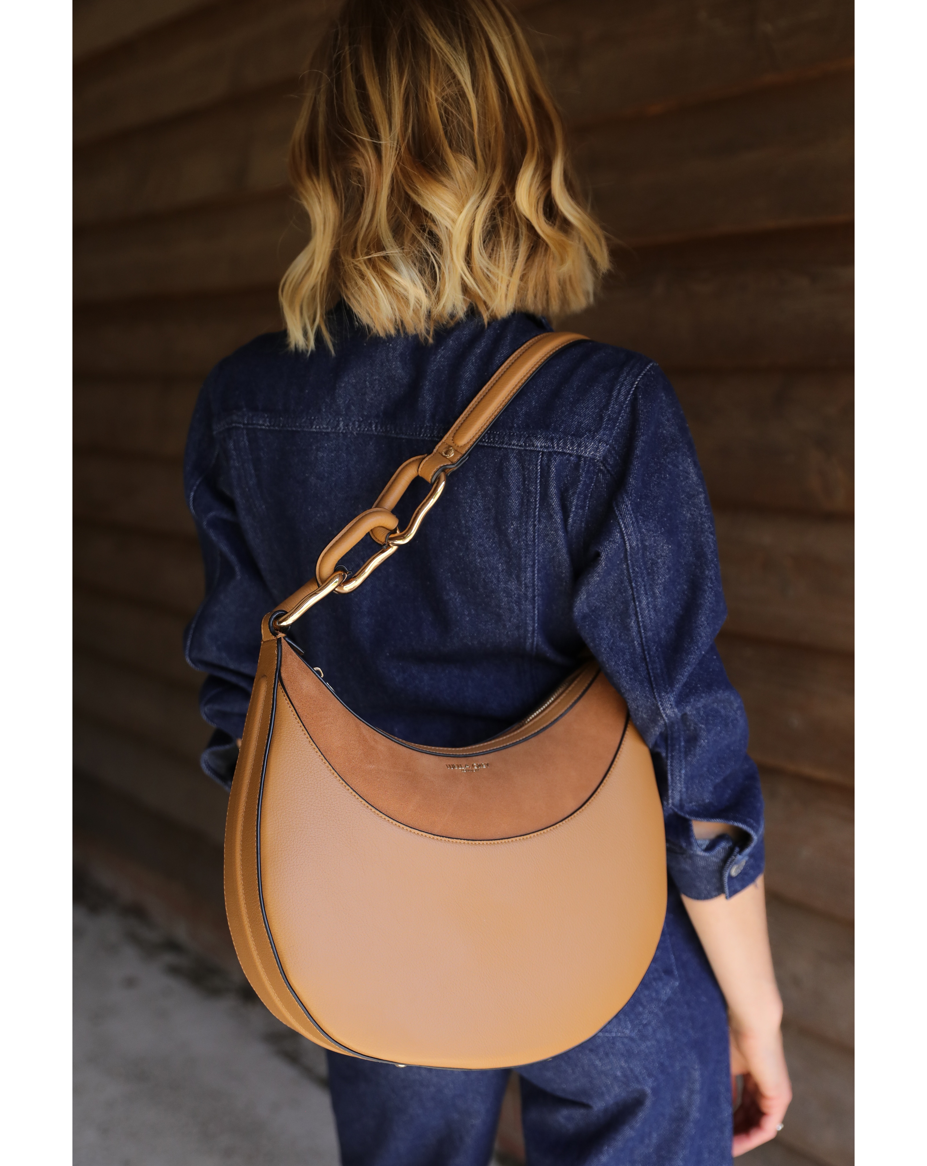 New In - Luella Grey Thelma Camel Scoop Hobo