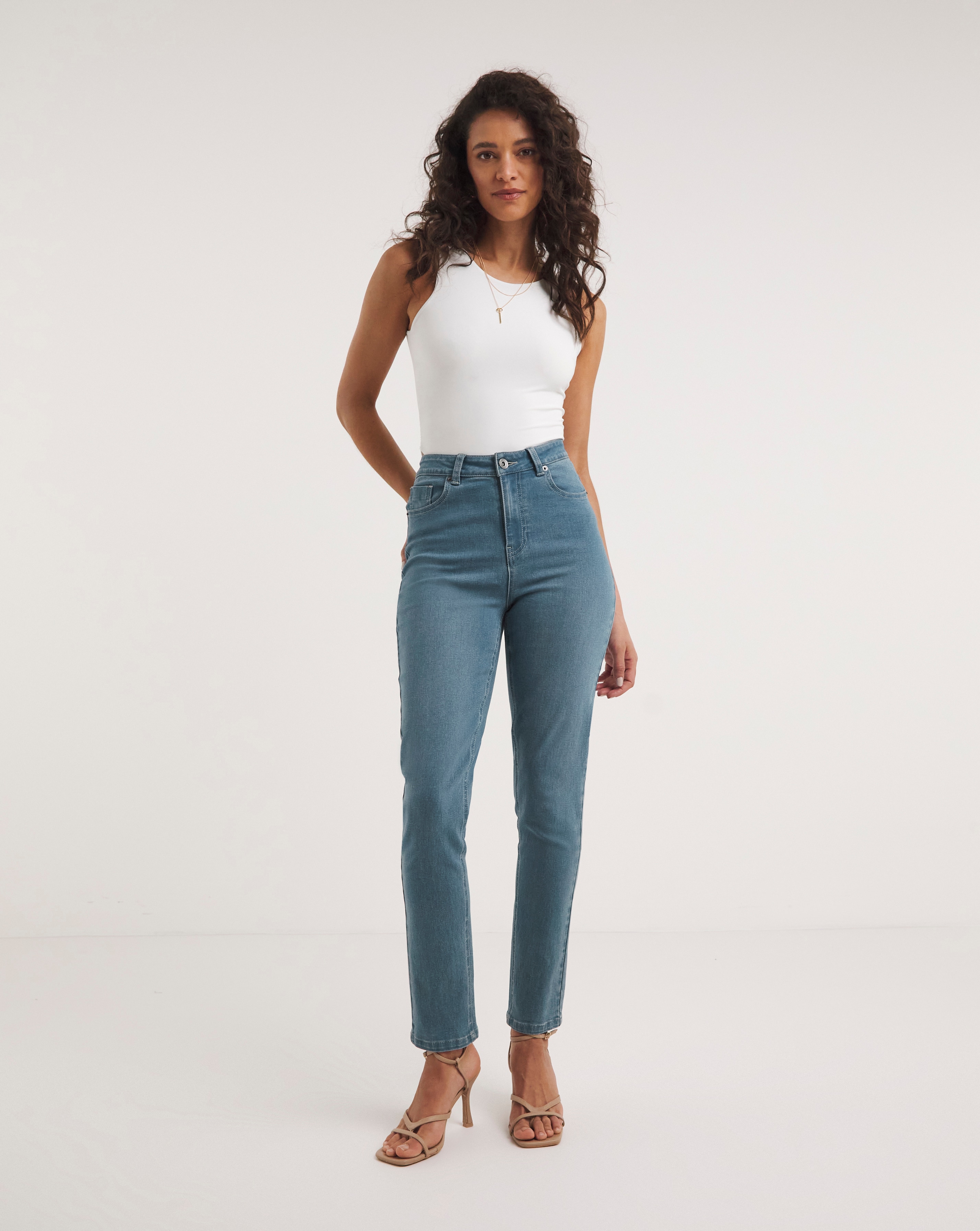 Lexi Mid Blue Slim Leg Jeans