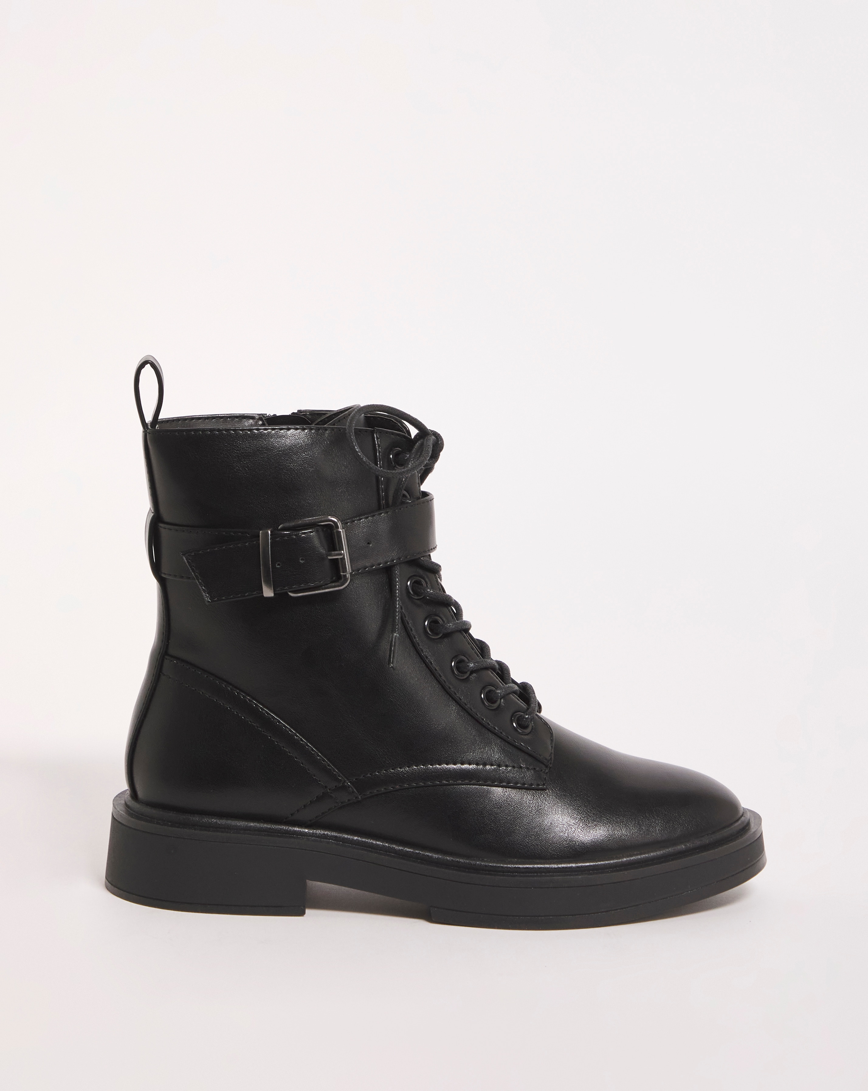 Lace Up Ankle Boots Ex Wide