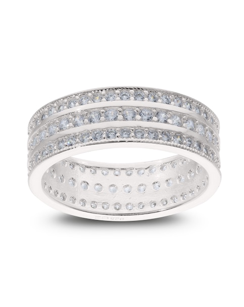 Sterling Silver CZ Eternity Ring