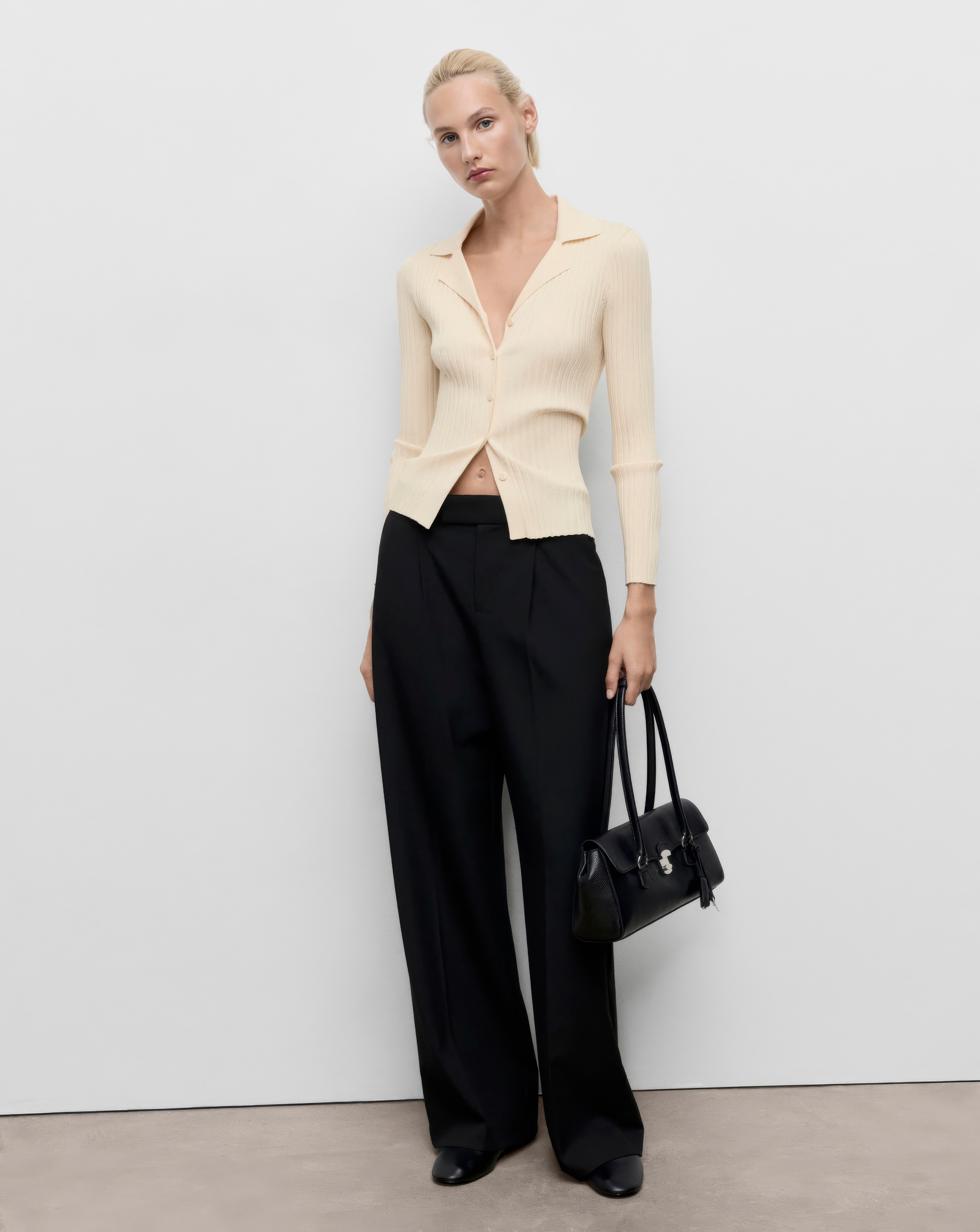 MANGO COLLARED CARDIGAN