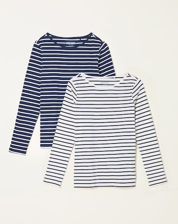 FatFace 2 Pack Breton T-Shirt