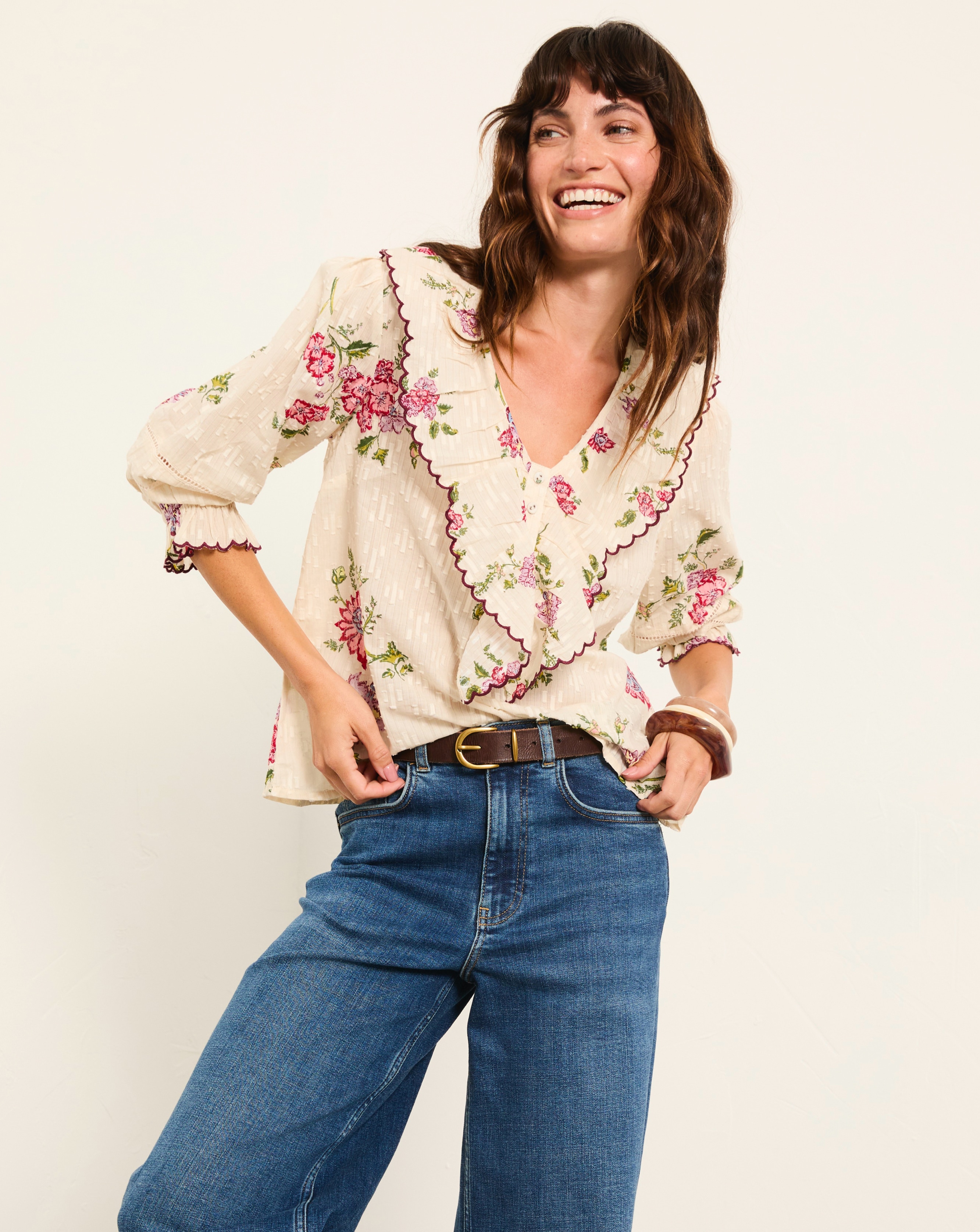 FatFace Floral Blouse