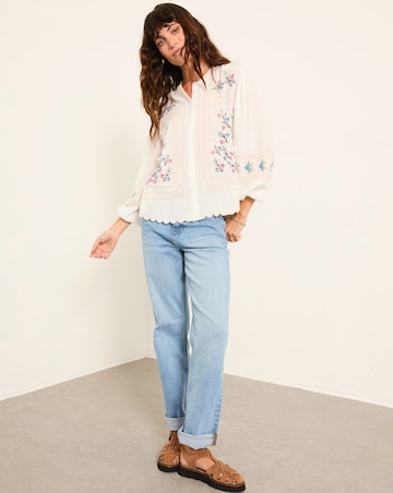 FatFace Betsy Embroidered Blouse