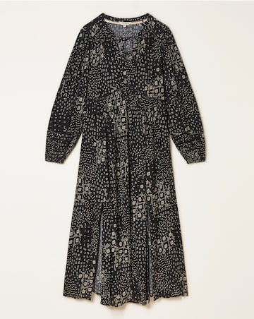 FatFace Tara Mono Floral Midi Dress
