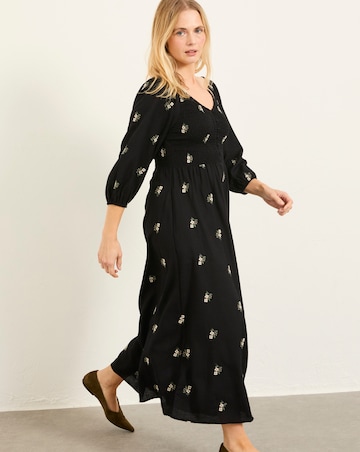 FatFace Adele Embroidery Midi Dress