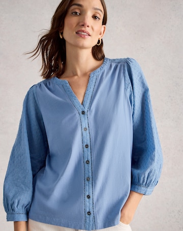 White Stuff Daisy Dobby Mix Top