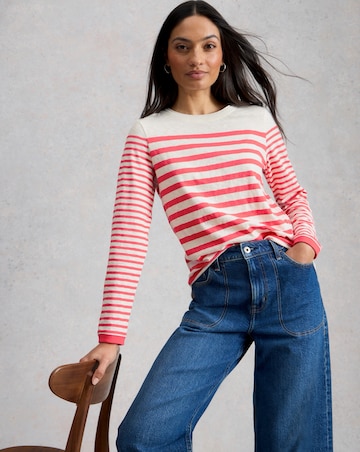 White Stuff Clara LS Stripe Tee