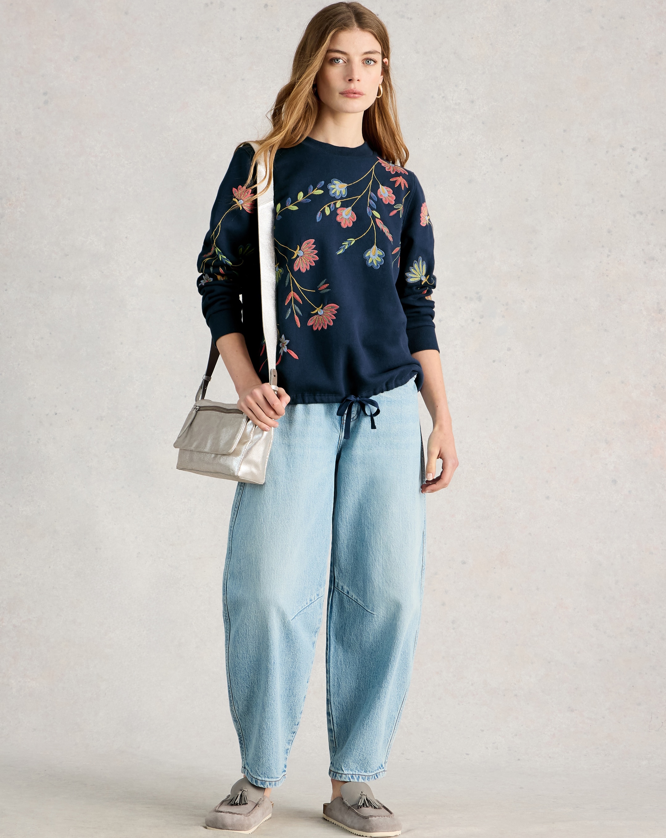 White Stuff Floral Sweat