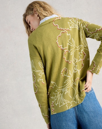 White Stuff Olive Print Jumper