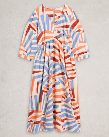 White Stuff Lucy Linen Blend Midi Dress