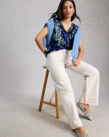 White Stuff Iris Linen Tee